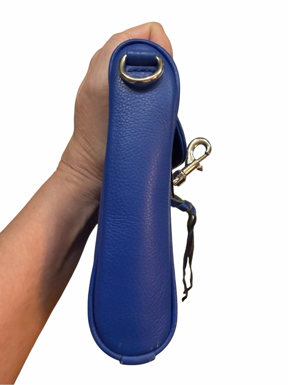 Rebecca Minkoff Royal Blue Perforated Diamond Leather Mini MAC/MAB Crossbody - Picture 3 of 10